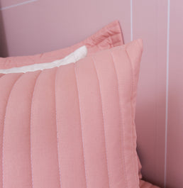 Capa de Almofada Listras - Rosa Chá 50x50