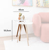 Conjunto Mesa Lateral Tria com Pé Mel - Branco