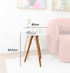 Conjunto Mesa Lateral Tria com Pé Mel - Branco