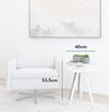Mesa Lateral Tria com Pé Branco - Branco