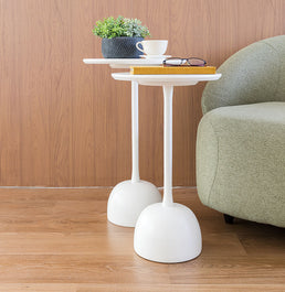 Conjunto de Mesa Lateral Órbita - Branco