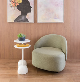 Conjunto de Mesa Lateral Órbita - Branco