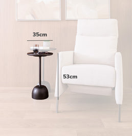 Conjunto de Mesa Lateral Órbita - Cinza Metálico