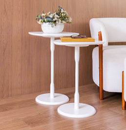 Conjunto de Mesa Lateral Vértice - Branco 