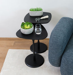 Conjunto de Mesa Lateral Vértice - Preto