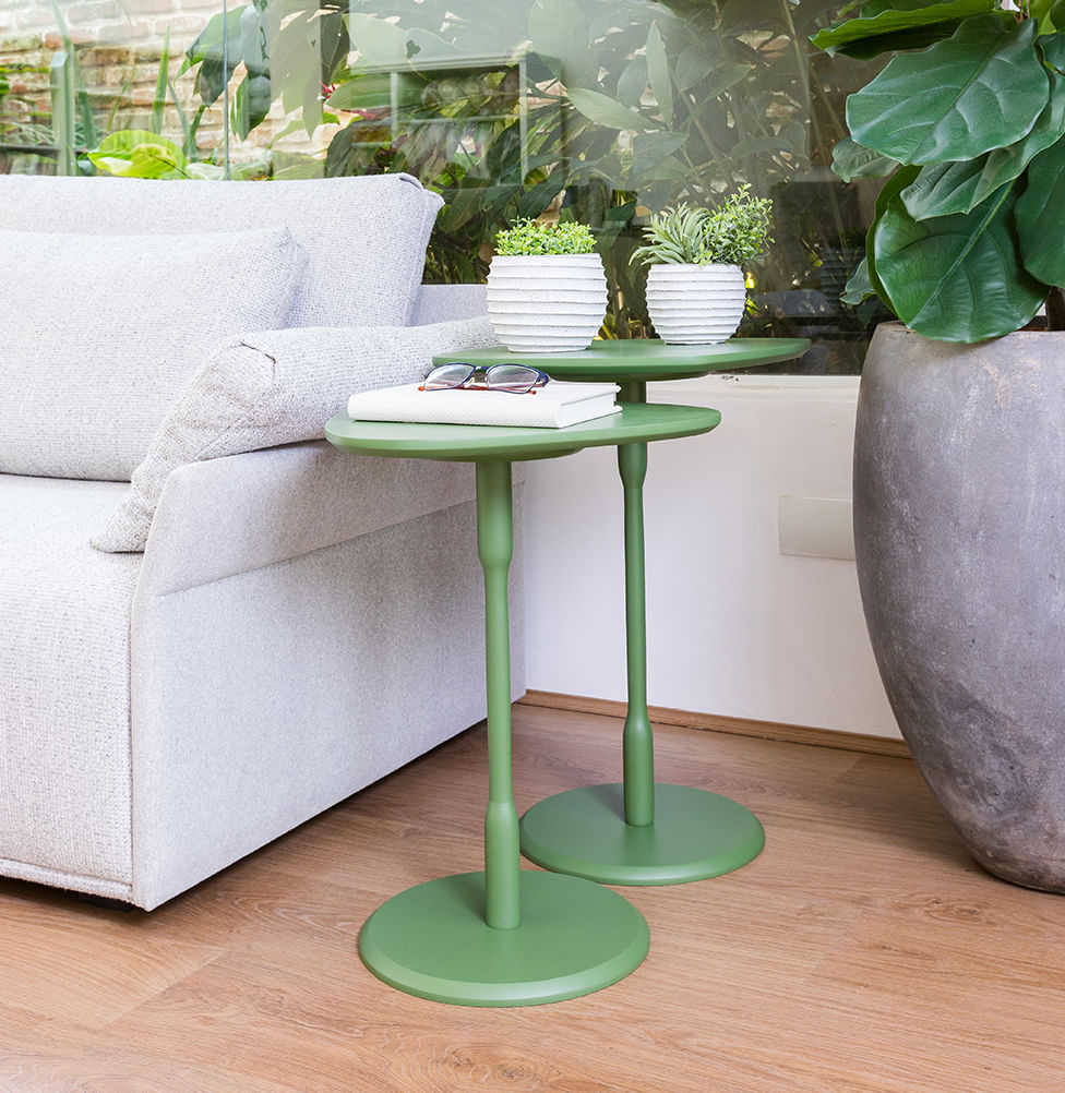 Mesa Lateral Vértice - Verde