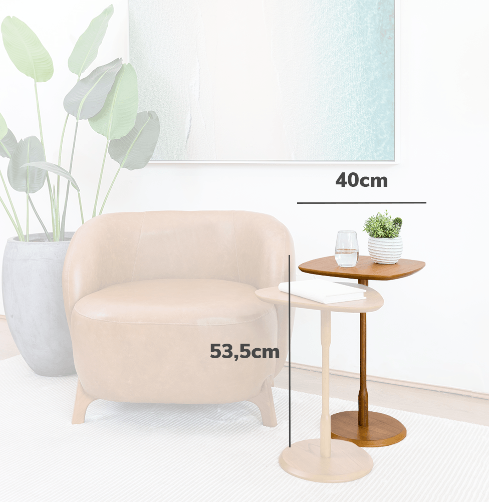 Conjunto de Mesa Lateral Vértice - Cinamomo