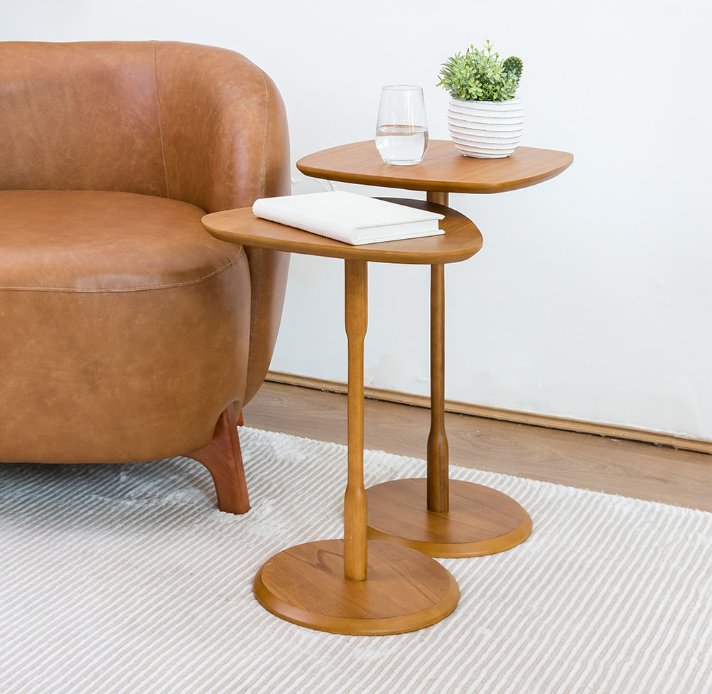 Conjunto de Mesa Lateral Vértice - Cinamomo
