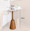 Conjunto de Mesa Lateral Duna com Haste Mel - Branco 