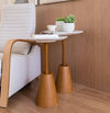 Conjunto de Mesa Lateral Duna com Haste Mel - Branco 