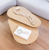 Conjunto de Mesa de Centro Ella com Base Champagne - Freijó