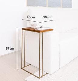 Mesa de Apoio Lira com Base Champagne - Cinamomo