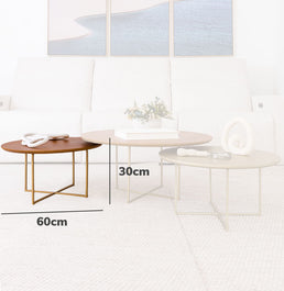 Mesa de Centro Prisma Com Base Champagne - Cinamomo