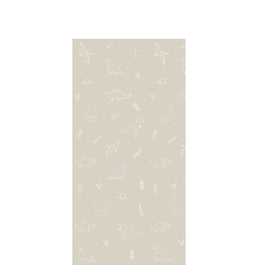 Papel de Parede Infantil Dino em Linhas - Bege
