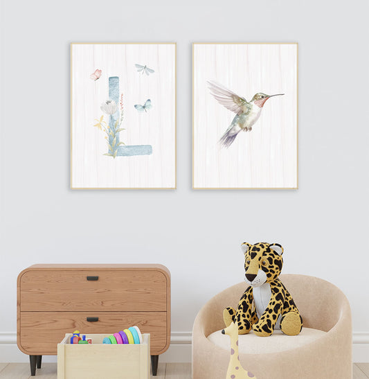 Conjunto com 2 Quadros Outono Candy Personalizado Moldura Filete Pinus - Vertical