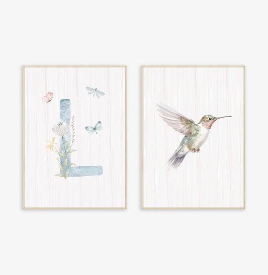 Conjunto com 2 Quadros Outono Candy Personalizado Moldura Filete Pinus - Vertical