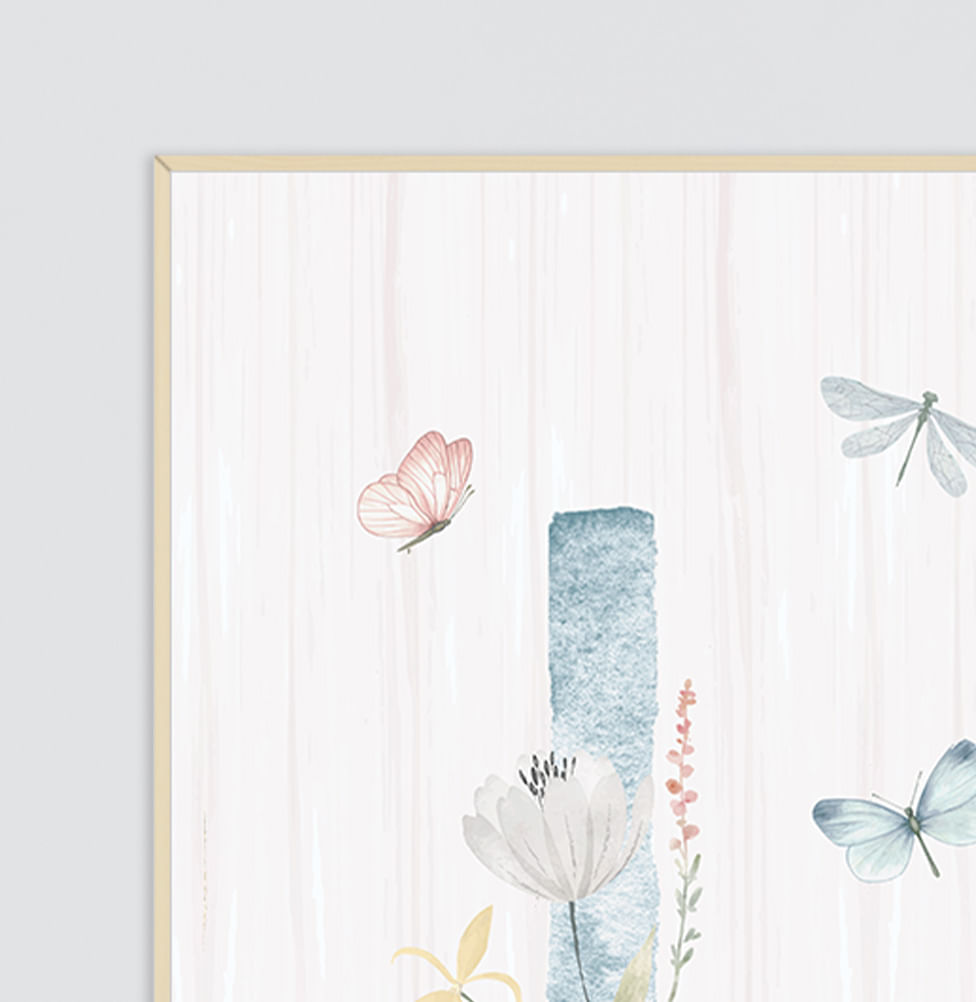 Conjunto com 2 Quadros Outono Candy Personalizado Moldura Filete Pinus - Vertical