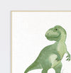 Conjunto com 2 Quadros T-Rex e Brontossauro Moldura Filete Pinus