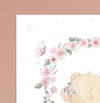 Conjunto com 2 Quadros Ursas Rosa Moldura Filete Branca