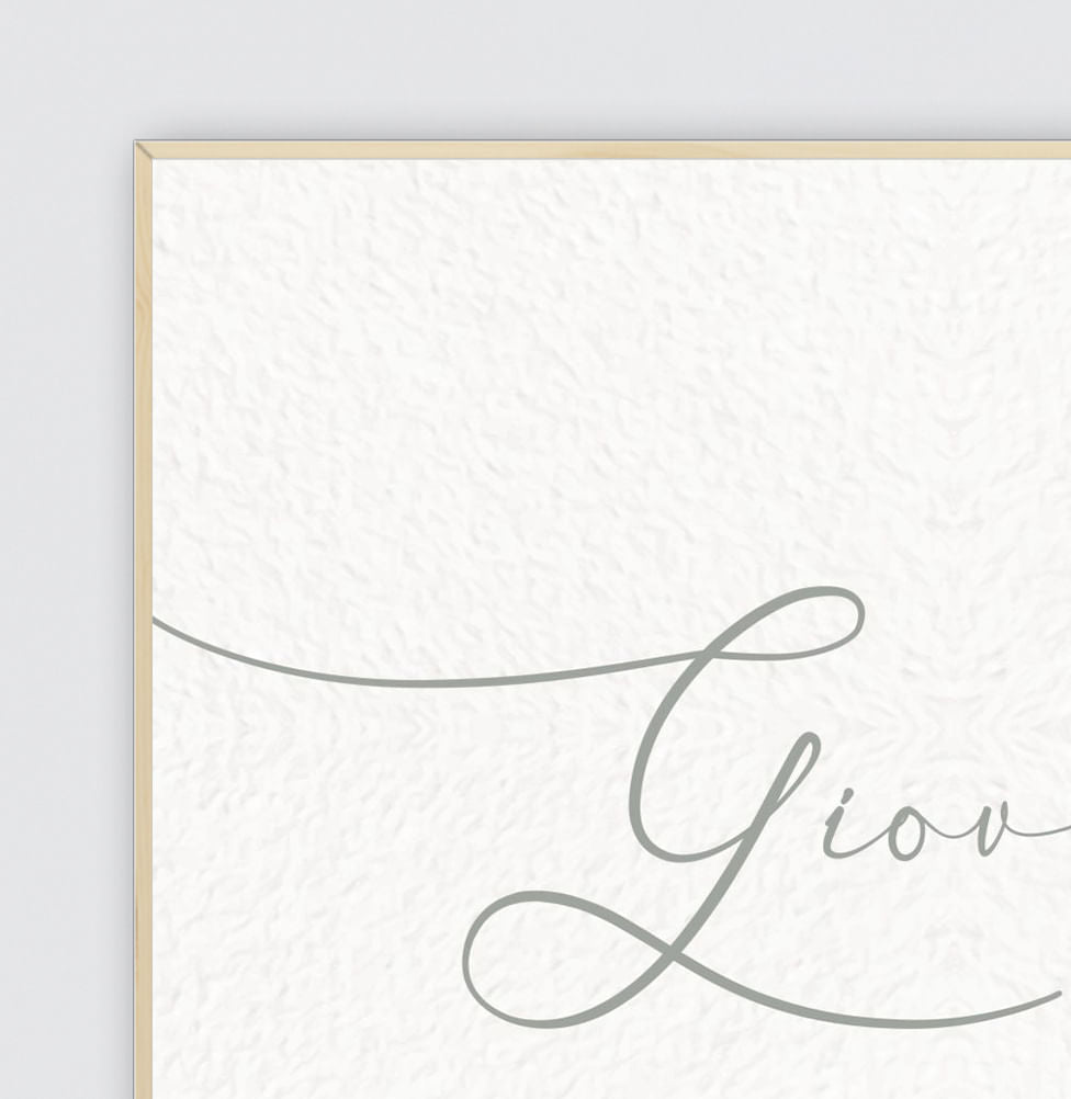 Conjunto com 2 Quadros Amor e Nome Personalizado com Borboletas Candy Moldura Filete Pinus - Horizontal