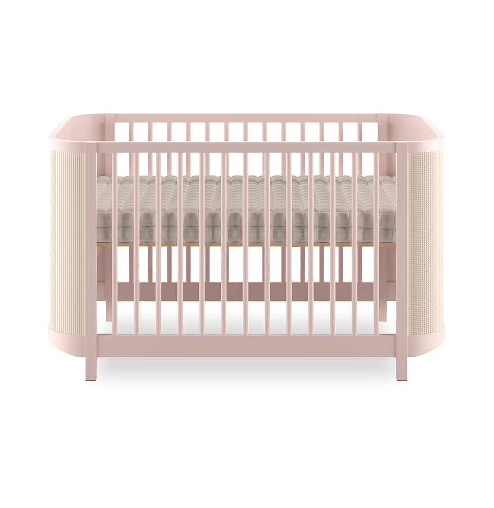 Berço Raika 3 em 1 Com Palha - Rosa Claro