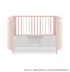 Berço Raika 3 em 1 Com Palha - Rosa Claro