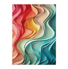 Quadro Ondas Coloridas - Vertical