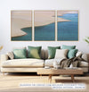 Conjunto com 3 Quadros Dunas Moldura Flutuante Pinus - Horizontal