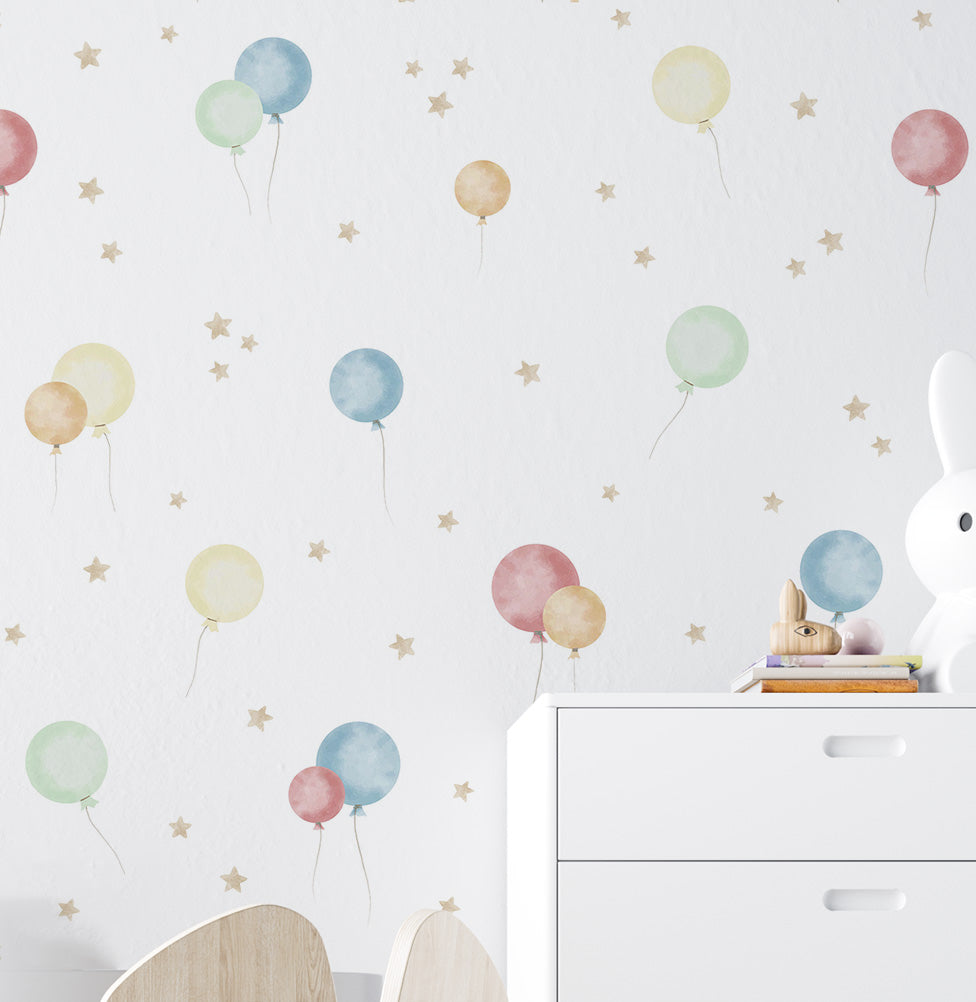 Papel de Parede Infantil Bexigas - Color