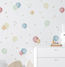 Papel de Parede Infantil Bexigas - Color