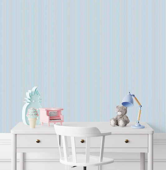 Papel de Parede Listra Mini - Azul Médio