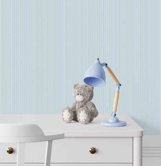 Papel de Parede Listra Mini - Azul Médio