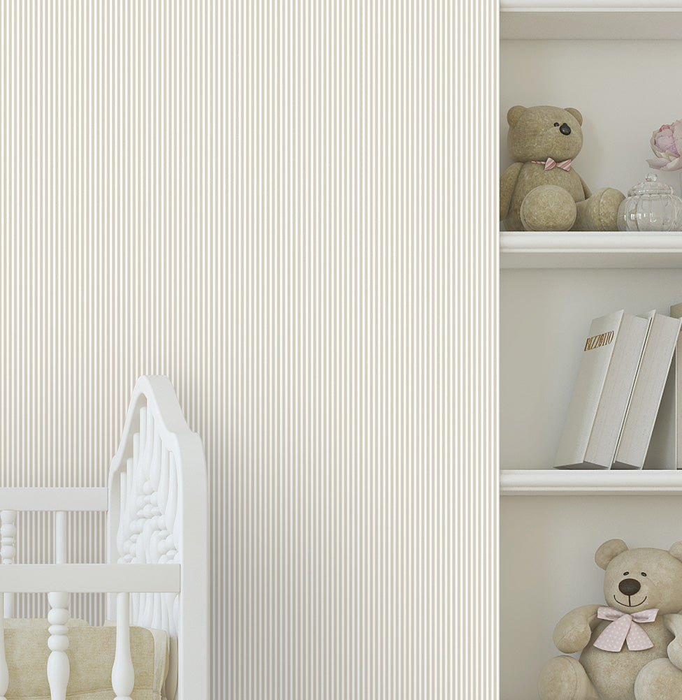 Papel de Parede Infantil Listra Mini - Bege