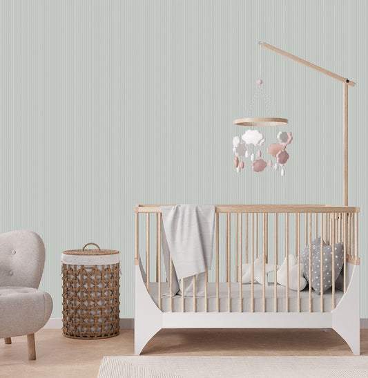Papel de Parede Infantil Listra Mini - Cinza