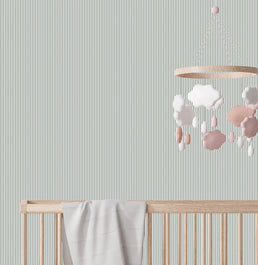 Papel de Parede Infantil Listra Mini - Cinza