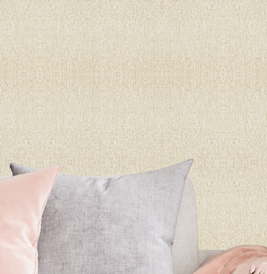 Papel de Parede Efeito Linho Bege Claro