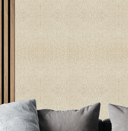 Papel de Parede Efeito Linho Bege Médio