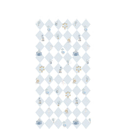 Papel de Parede Infantil Circo com Losango - Azul