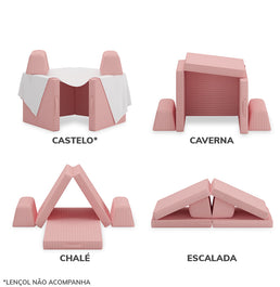 Sofá Infantil Play - Rosa