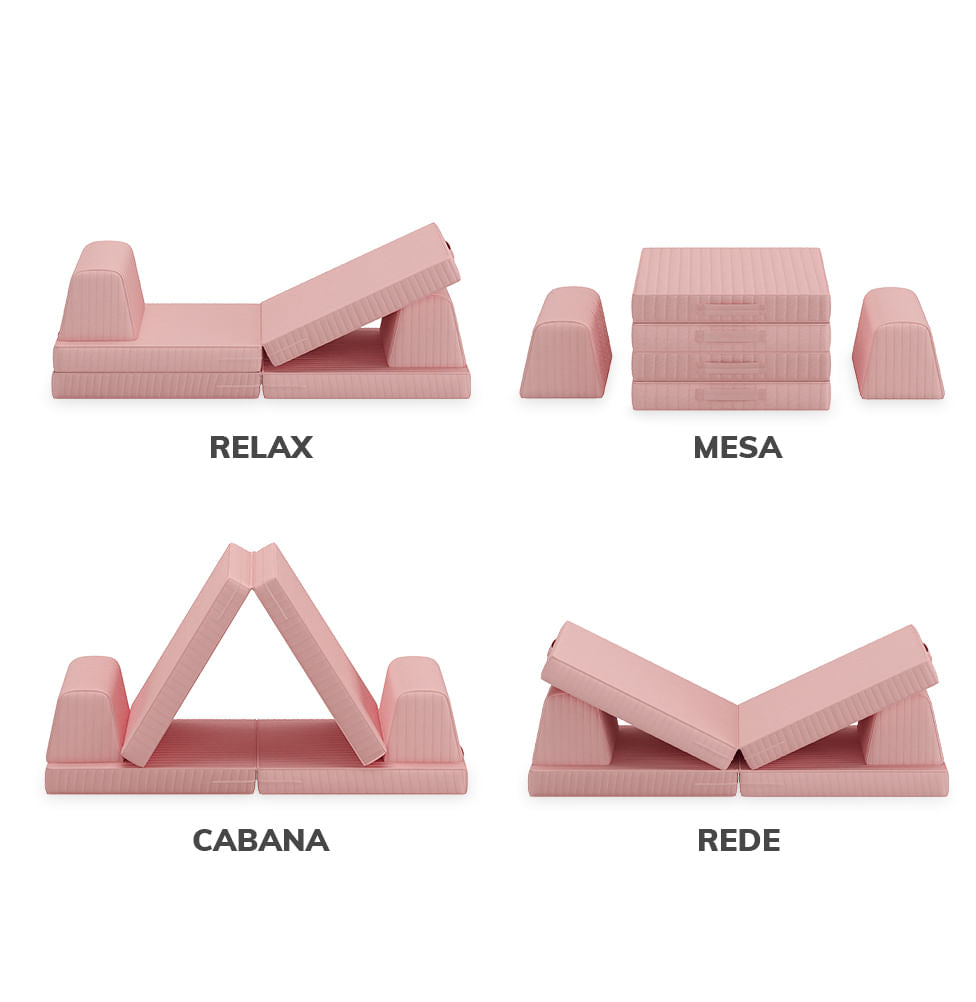 Sofá Infantil Play - Rosa