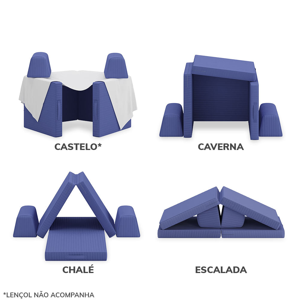 Sofá Infantil Play - Azul 