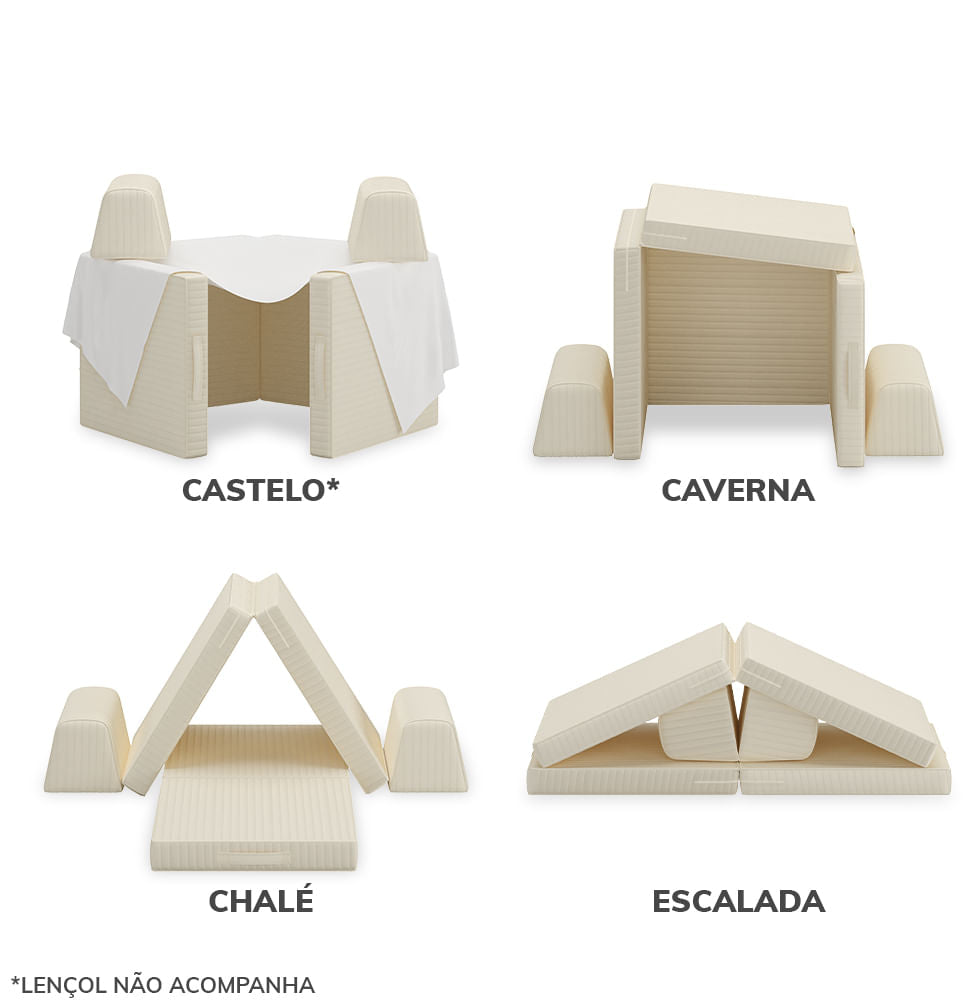 Sofá Infantil Play - Bege 