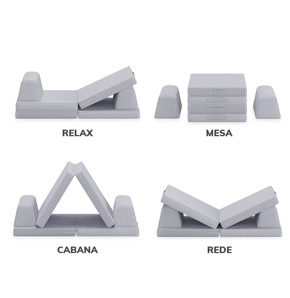 Sofá Infantil Play - Cinza 