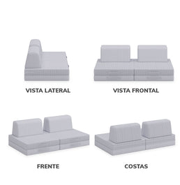 Sofá Infantil Play - Cinza 