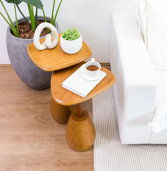 Conjunto de Mesa Lateral Gota - Cinamomo