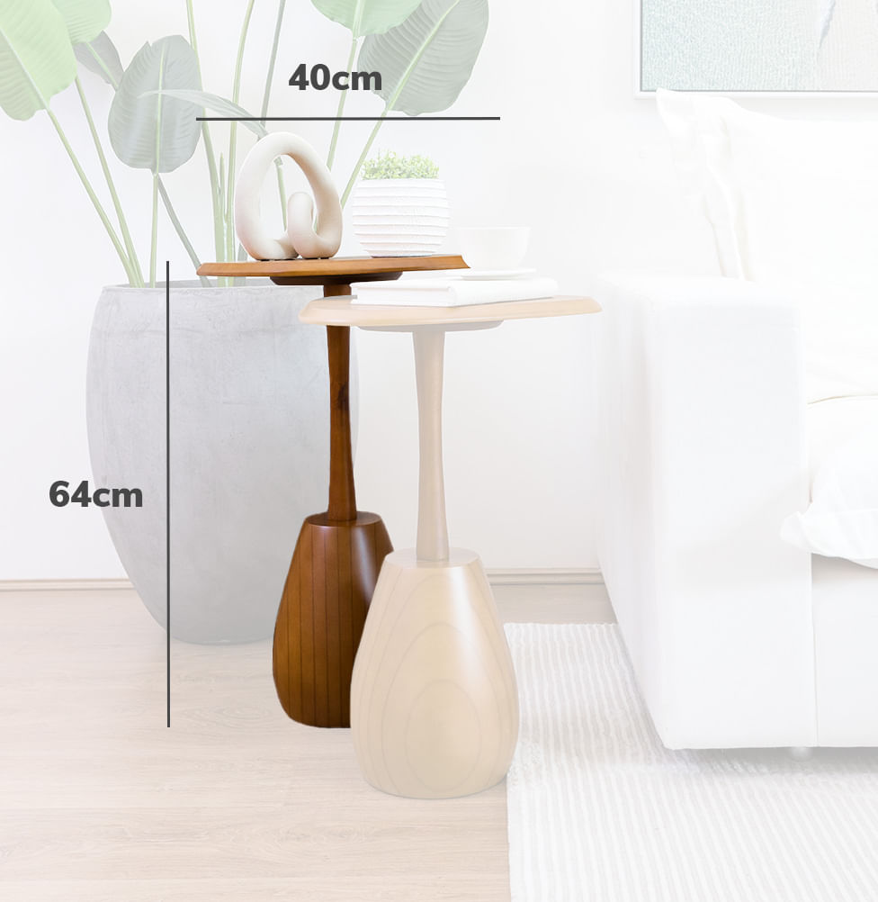 Conjunto de Mesa Lateral Gota - Cinamomo