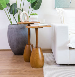 Conjunto de Mesa Lateral Gota - Cinamomo