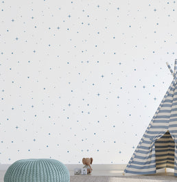 Papel de Parede Estrelas - Azul