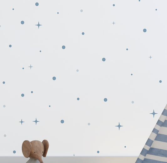 Papel de Parede Estrelas - Azul