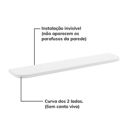Prateleira Curva Nature – Branca